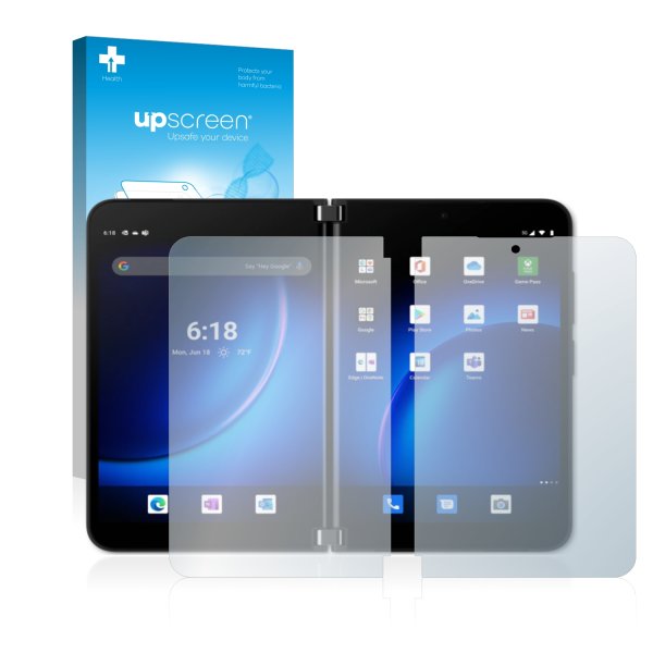 upscreen Bacteria Shield Matte Premium Antibakterielle Displayschutzfolie für Microsoft Surface Duo 2 (Inneres Display)