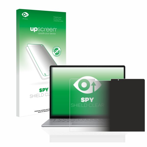 upscreen Spy Shield Clear Premium Blickschutzfolie für Microsoft Surface Laptop 5 13.5