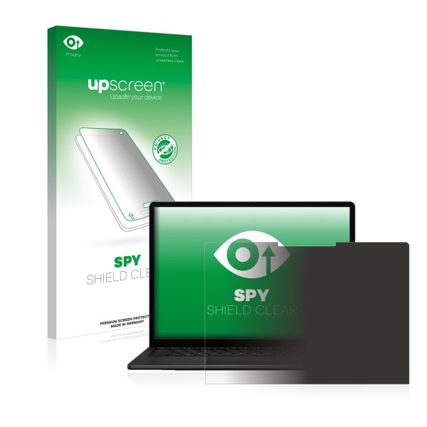 upscreen Spy Shield Clear Premium Blickschutzfolie für Microsoft Surface Laptop 5 15