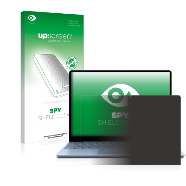 upscreen Spy Shield Clear Premium Blickschutzfolie für Microsoft Surface Laptop Go