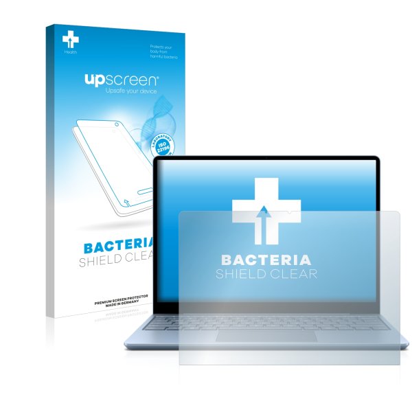 upscreen Bacteria Shield Clear Premium Antibakterielle Displayschutzfolie für Microsoft Surface Laptop Go