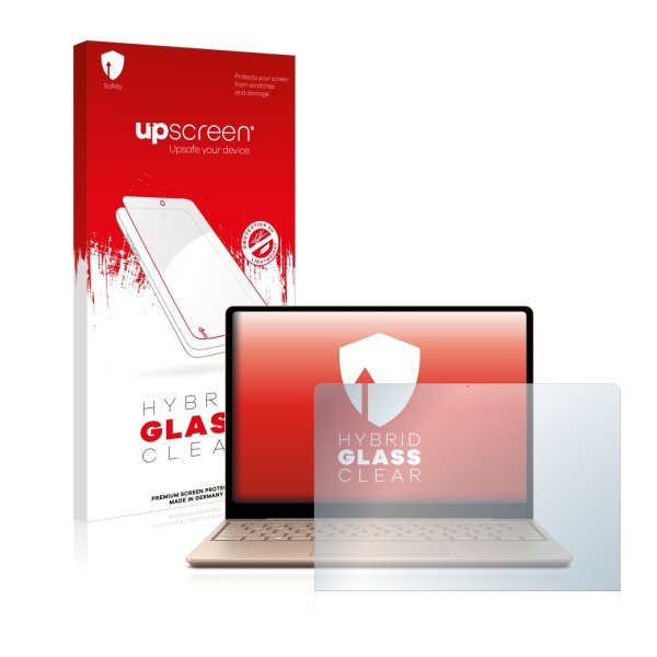 upscreen Hybrid Glass Clear Premium Panzerglasfolie für Microsoft Surface Laptop Go 2 Business 12.4