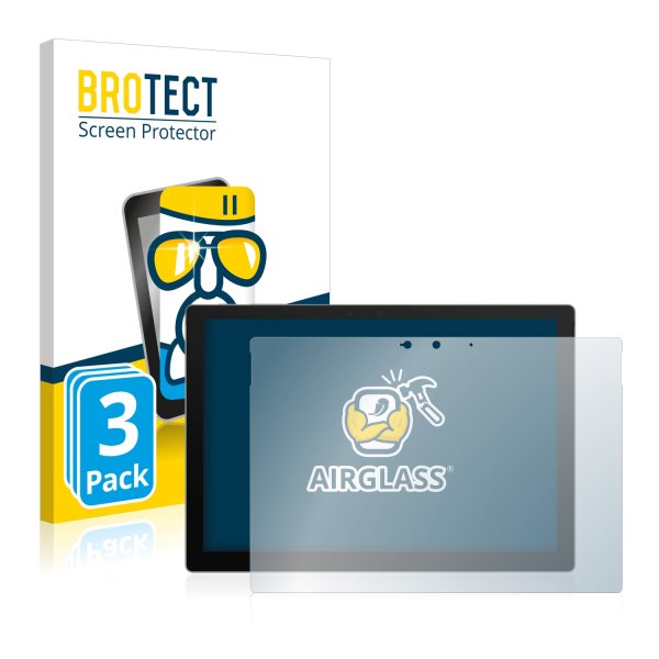 3x BROTECT AirGlass Panzerglasfolie für Microsoft Surface Pro 7 Plus